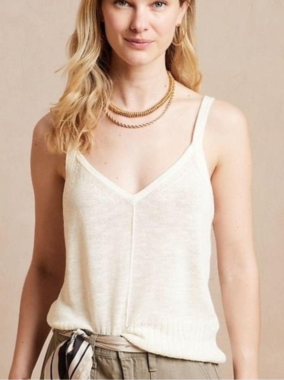 Banana Republic Cream Sweater Tank M